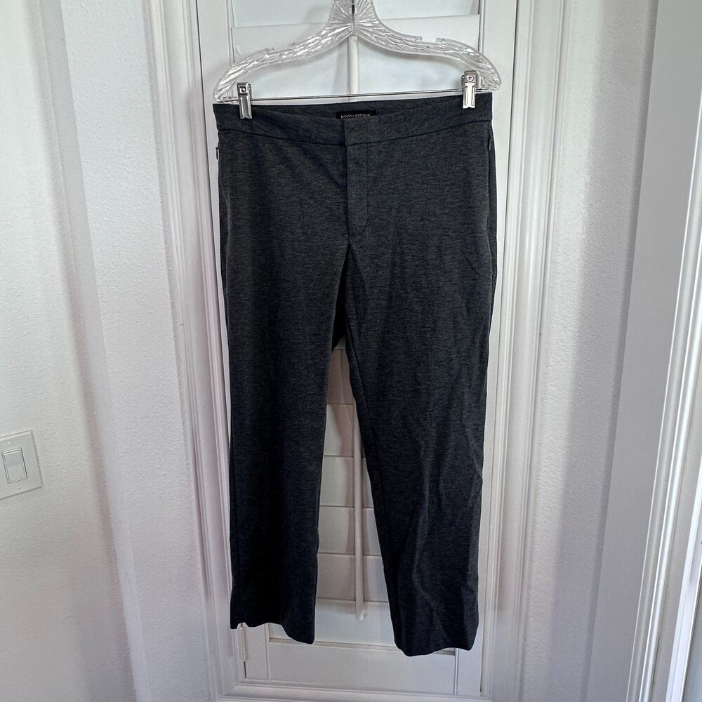Charcoal Grey Stretch Ponte Ankle Dress Pants Womens Size 8
